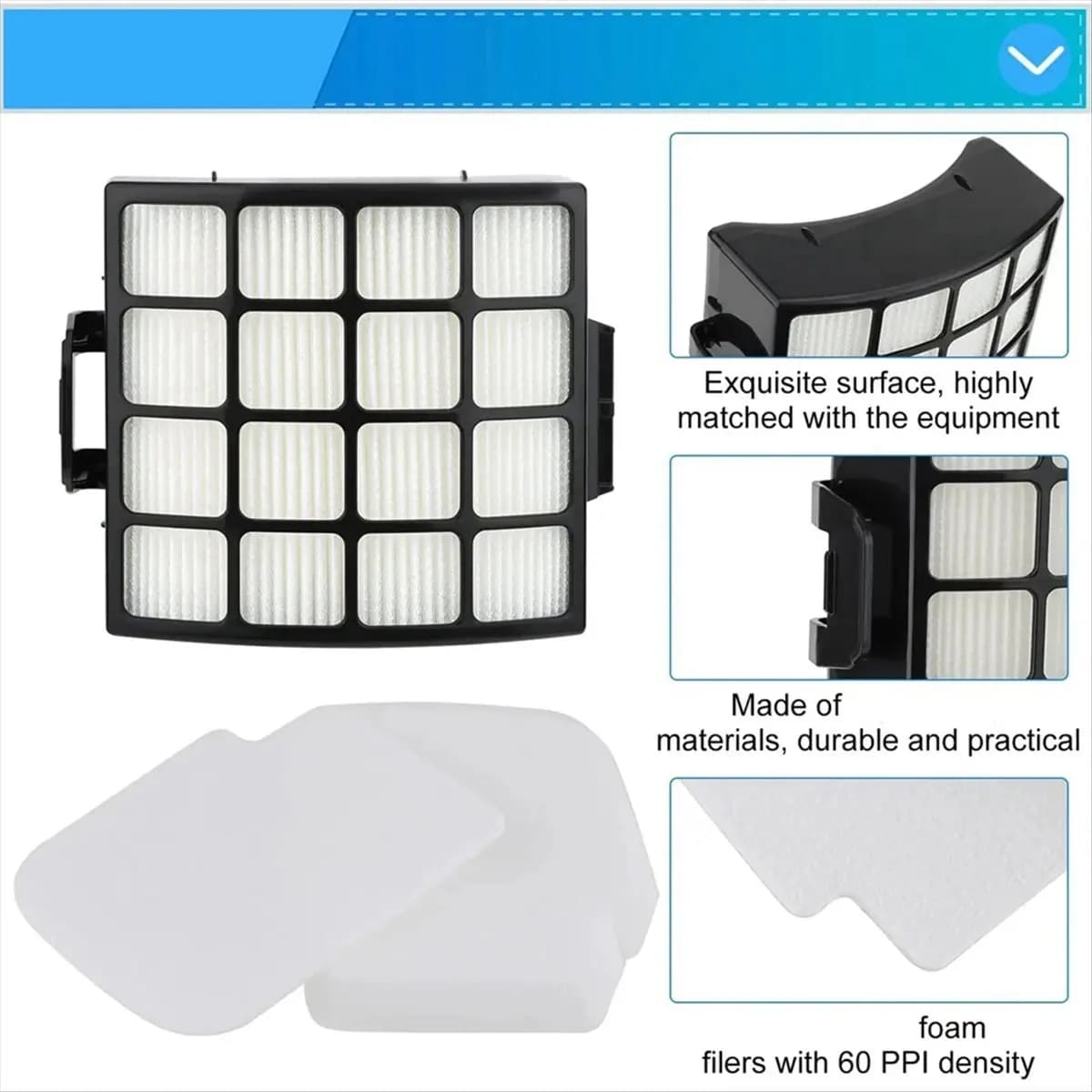 A62K For Stratos AZ3000 / AZ3000C / AZ3000W / AZ3002 Vacuum Cleaner Spazzola Morbida Roller Foam Fellow Filter Parts