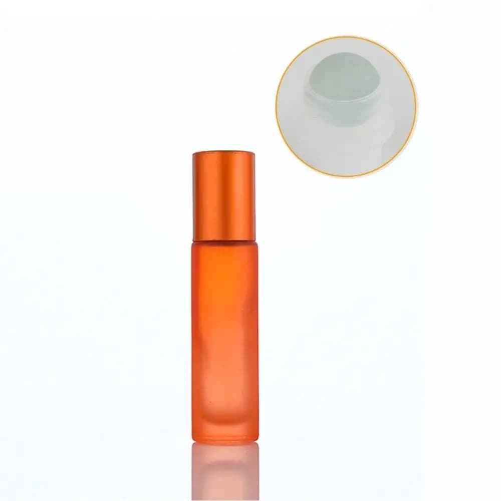 Nuove Bottiglie in Vetro Colorate con Applicatore a Sfera, Kit da Viaggio per Oli Essenziali, Mini Flaconi Portatili Vuoti con Applicatore a Sfera
