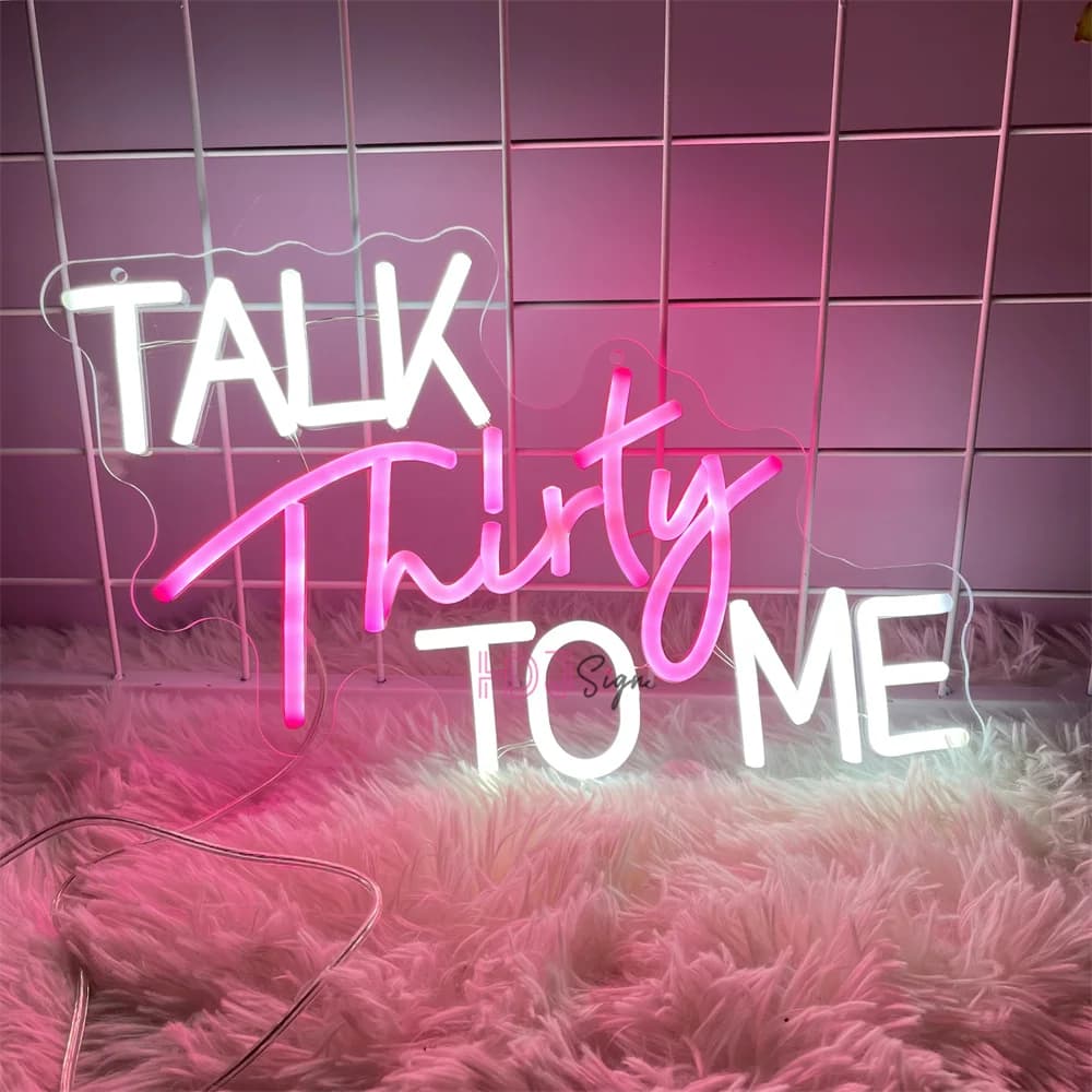 Talk Trent To Me Insegna luminosa al neon a LED per matrimoni, compleanni, insegne a LED, decorazioni per la camera, regali di compleanno per feste, decorazioni per pareti, luci al neon