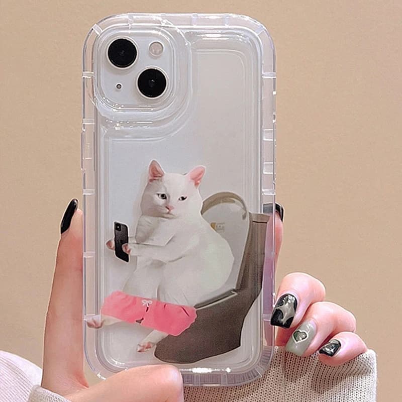 Custodia per telefono per cani gatti carini per iPhone 15 Pro Custodia per iPhone 11 13 16 12 14 17 Pro Max XR XS X Max 7 8 Plus SE 2020 Cover antiurto