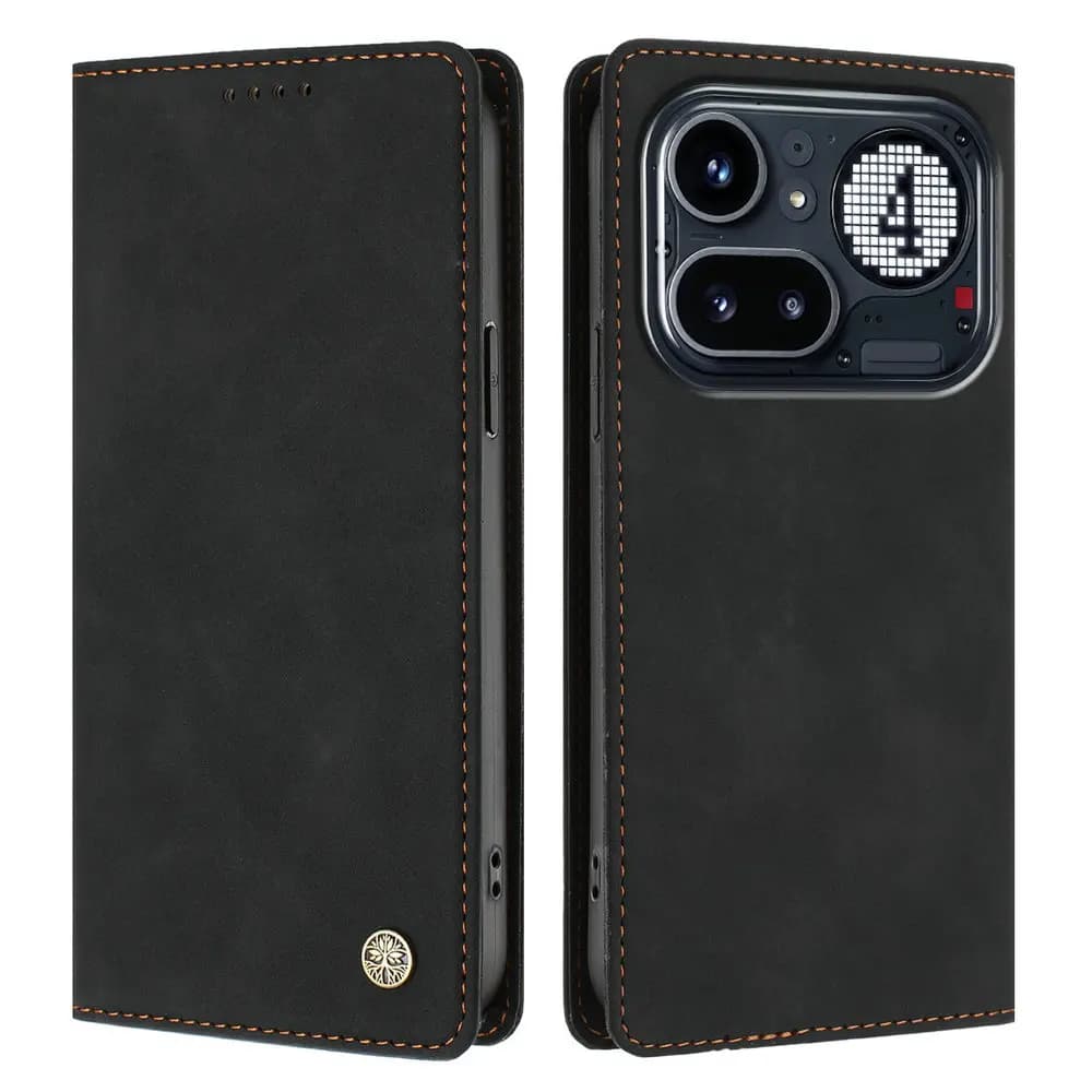 Custodia di Lusso RFID Magnetica in Pelle a Libro per Nothing Phone 4A Pro 5G, Cover a Portafoglio per Nothing Phone 4A