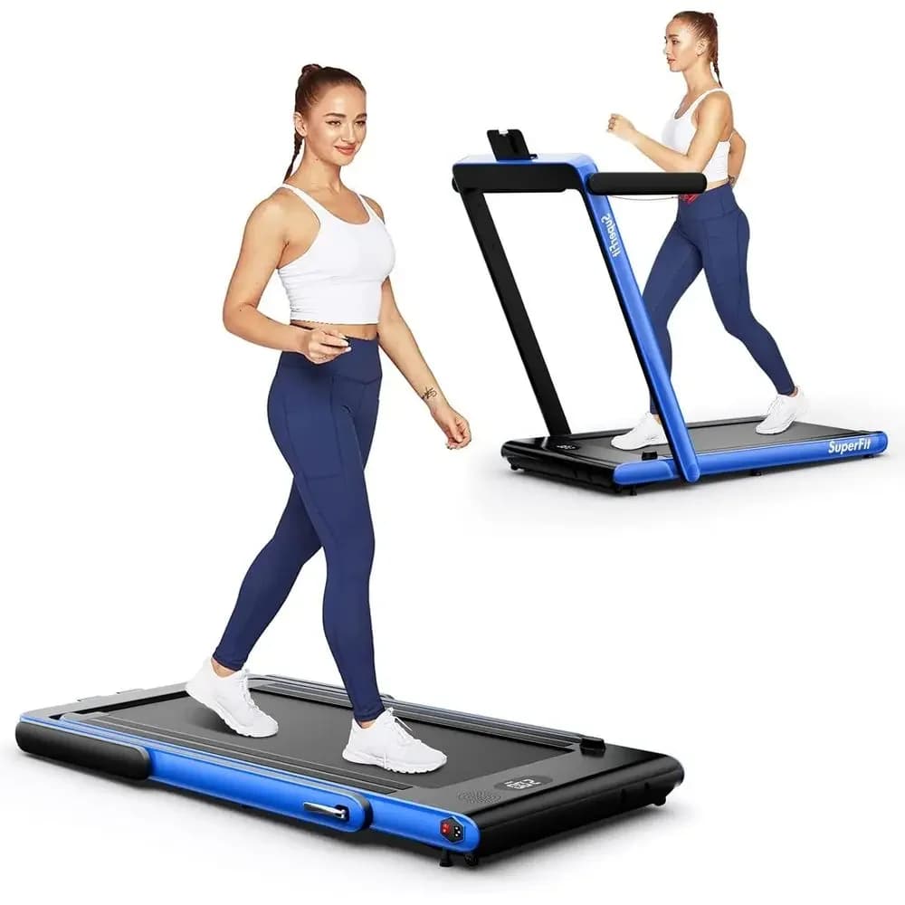 Tapis Roulant da Scrivania a Doppia Funzione con Display LED, Controllo App/Telecomando e Altoparlante Bluetooth per Spazi Compatti
