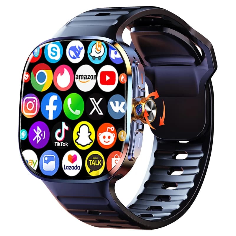 NUOVO Android Astuto Della Vigilanza Degli Uomini GPS 3G/32G ROM di Archiviazione HD Doppia Fotocamera NFC 2G 4G SIM Card WIFI Senza Fili Veloce Accesso Alla Internet