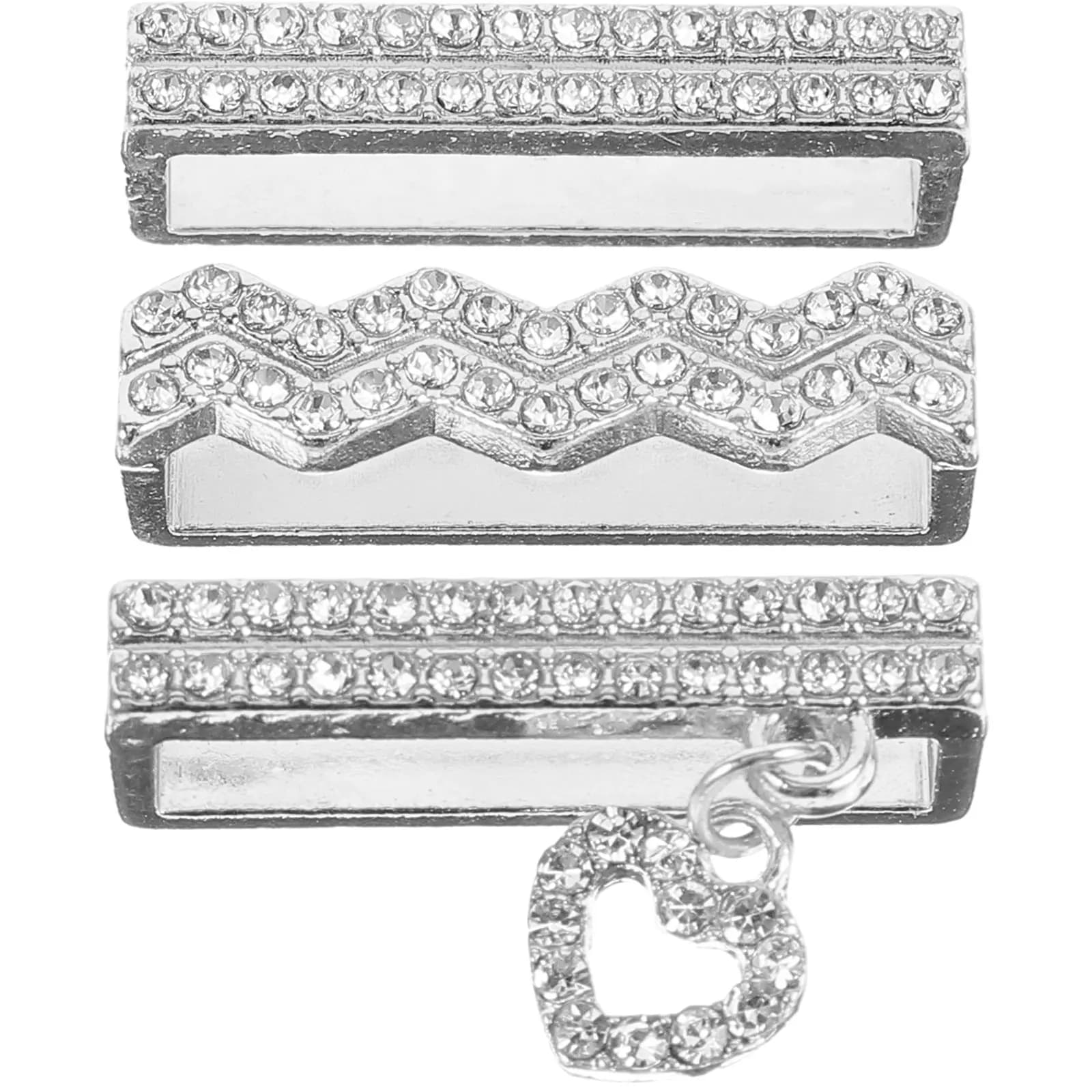 Set di 3 Anelli Decorativi in Silicone per Cinturini di Orologi, Accessori Resistenti con Strass per Cinturini di Smartwatch