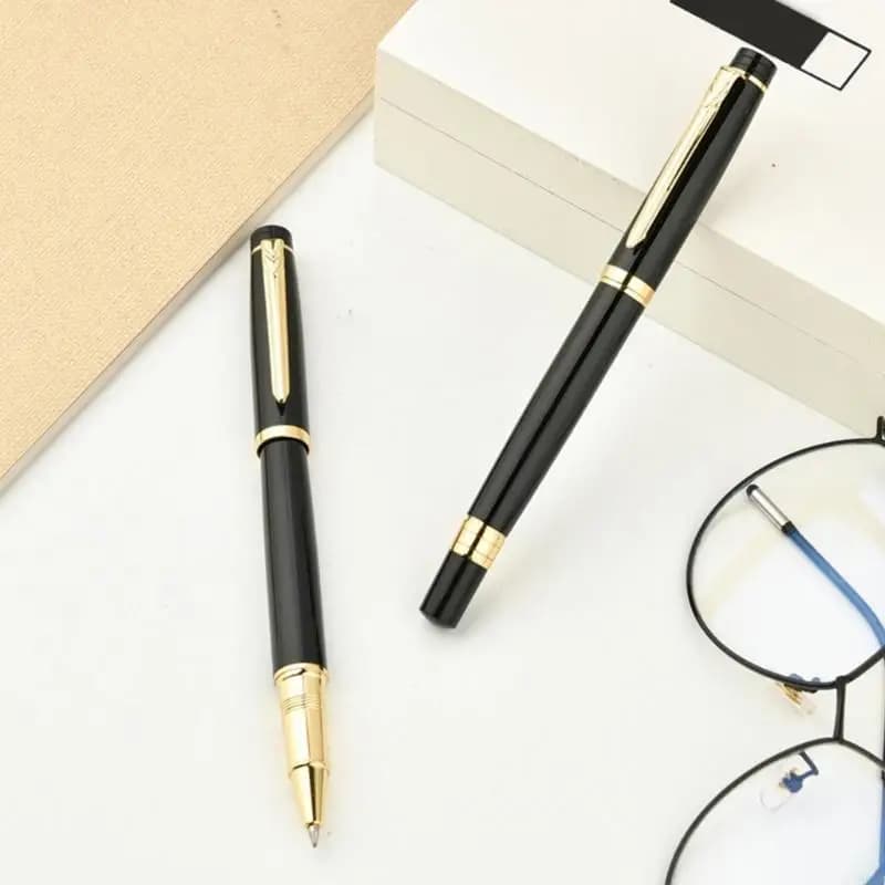 Elegante penna con inchiostri gel in metallo, scrittura liscia, impugnature comode, regalo professionale per ufficio