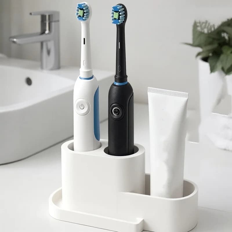Multi‑Purpose Toothbrush Holder, Detachable Bathroom Toiletries Storage Organizer for Toothbrush & Toothpaste