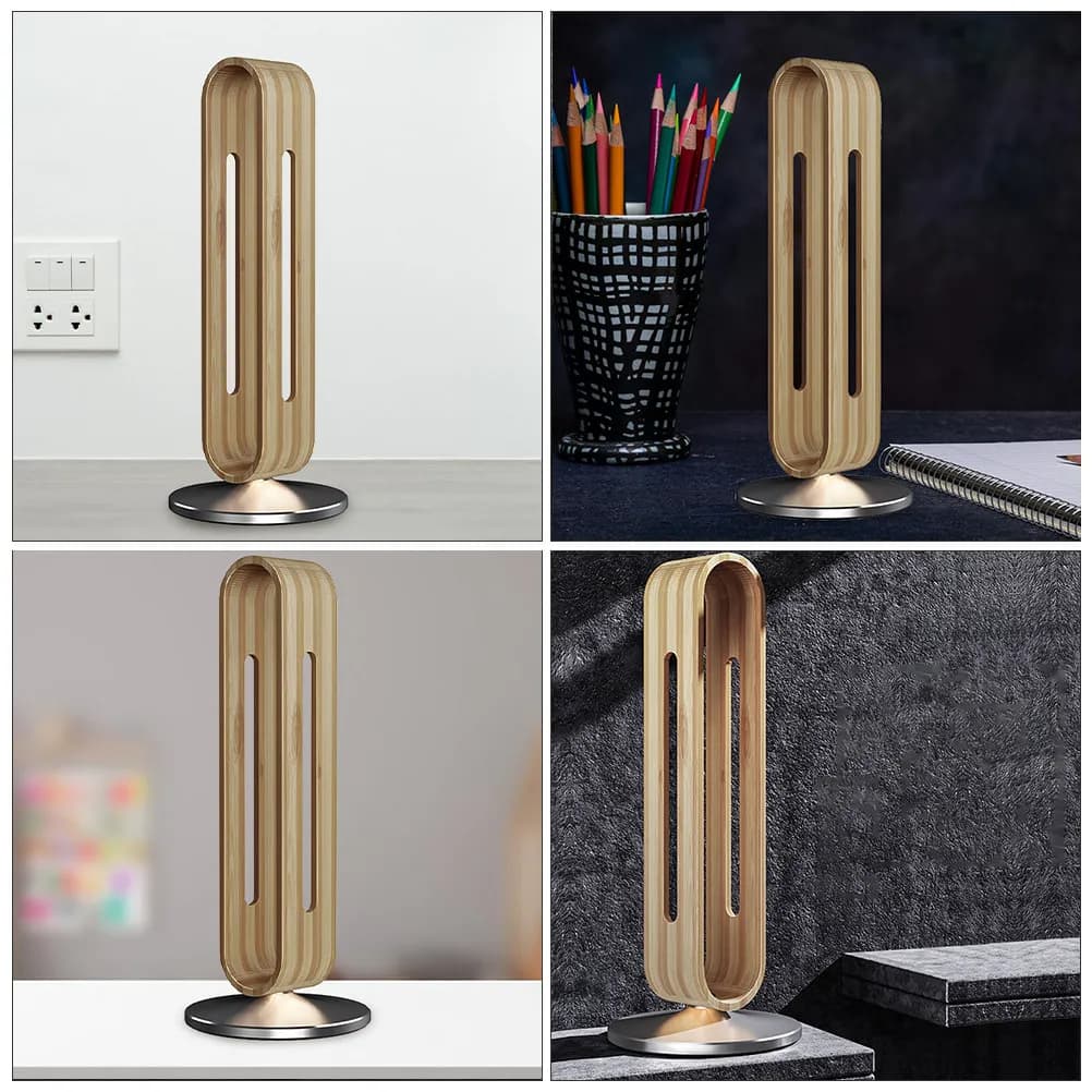 Headphone Rack Bamboo Headset Desk Stand for Over Ear Headphones Smooth Artistic Home Office Display Nonslip Base