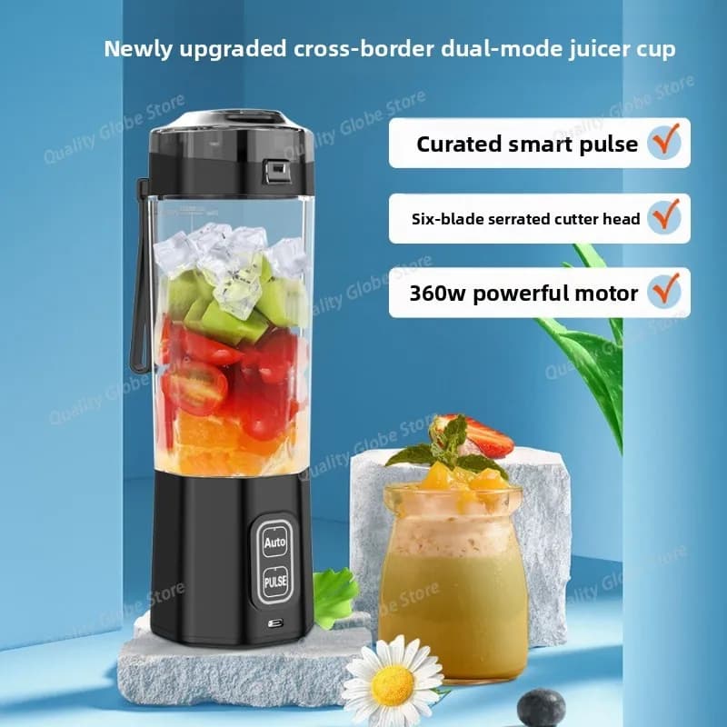 Frullatore elettrico portatile per succo 700ML Frullatore per frutta ricaricabile USB 6 lame Spremiagrumi per frullati Frullati Tazza di succo fresco