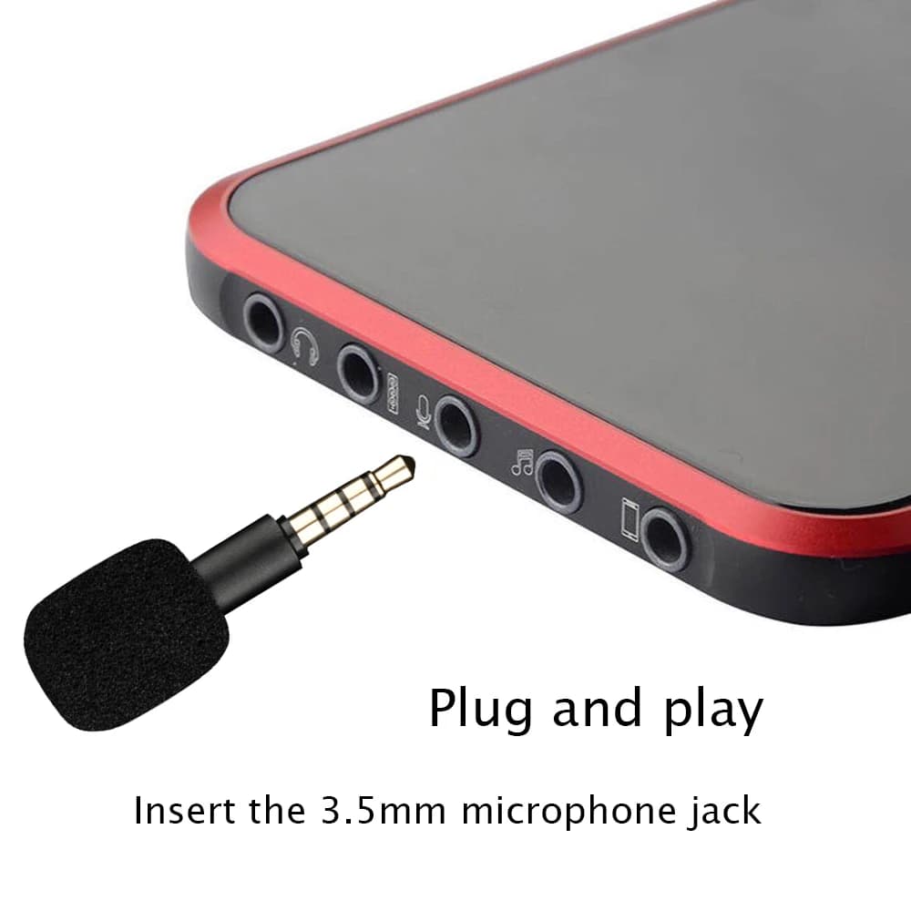 Mini microfono jack portatile Aux Karaoke da 3,5 mm a 4 poli/3 poli per registratore telefono cellulare smartphone computer portatile