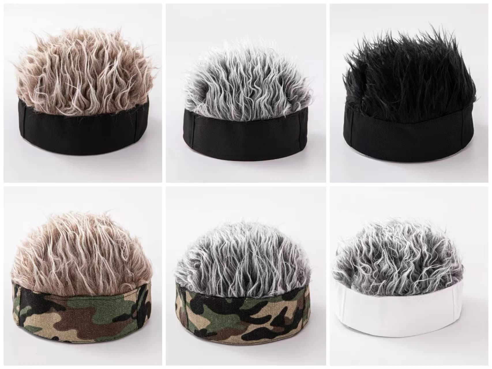 Cappello da baseball regolabile con parrucca integrata, unisex, casual, semplice, con parrucca decorativa a punta, per ciclismo