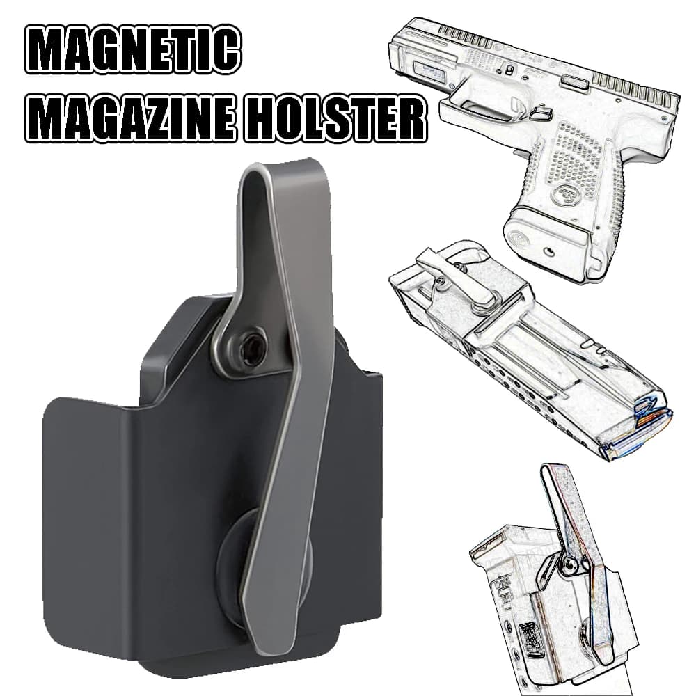 Fondina magnetica tattica per caricatore per supporto magnetico per pistola tascabile da 9 mm /.40 S&W per nascondere il trasporto Clip per fondine da cintura standard