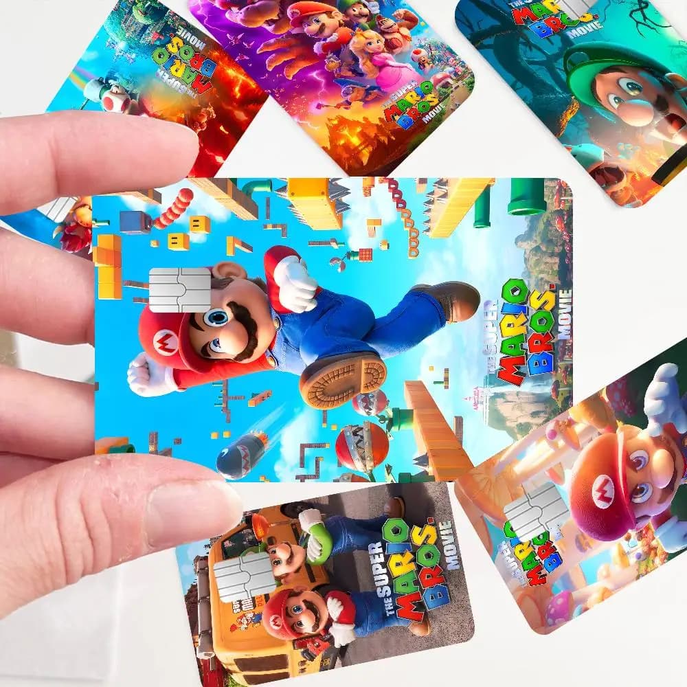 Pellicola Adesiva Anime Cartoon Orso Super Mario Bros. per Carta di Credito/Debito Grande (Lato Anteriore)