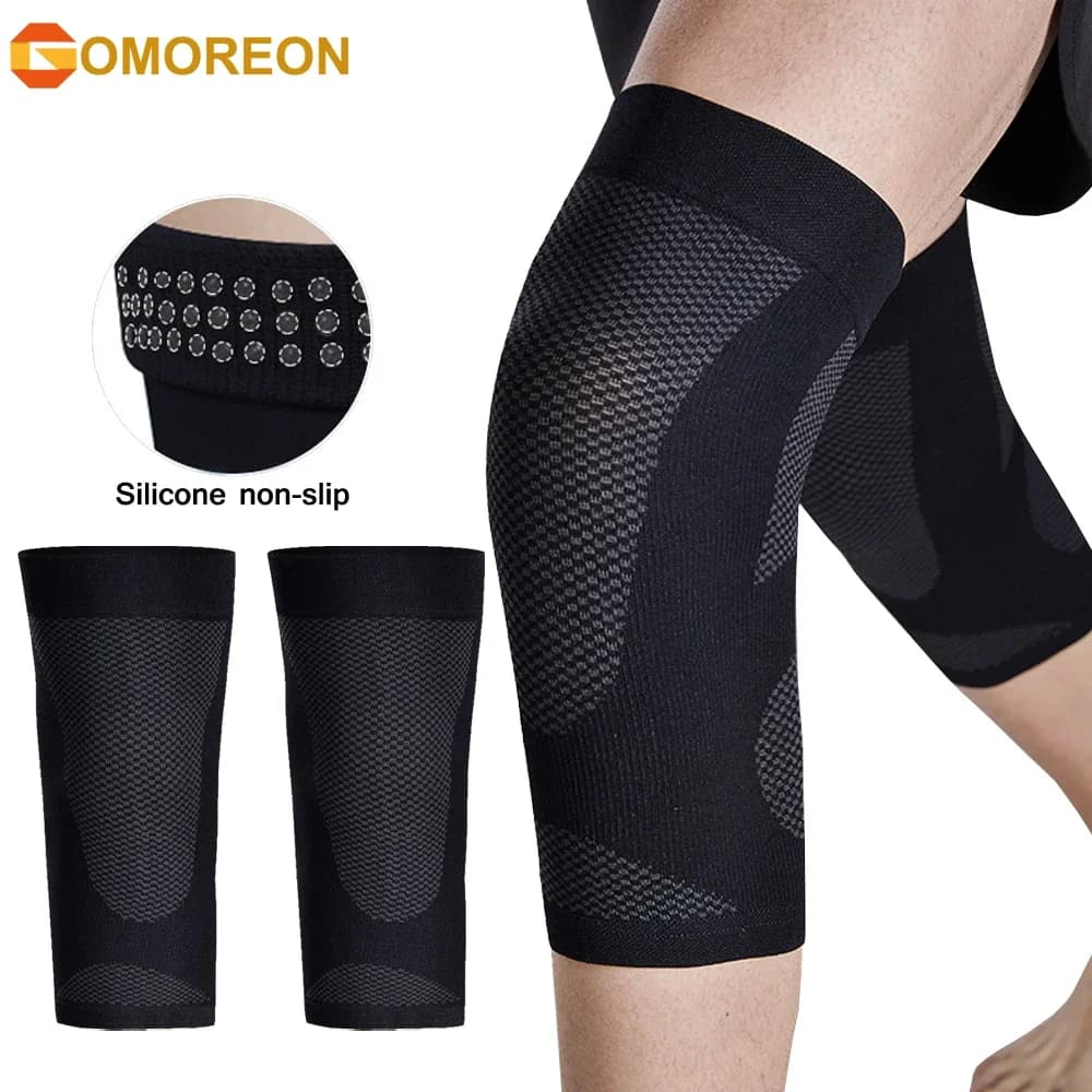 GOMOREON 1 paio di supporto per ginocchiera sottile manicotto per ginocchio a compressione elasticizzato manicotto per fasciatura per artrite della gamba