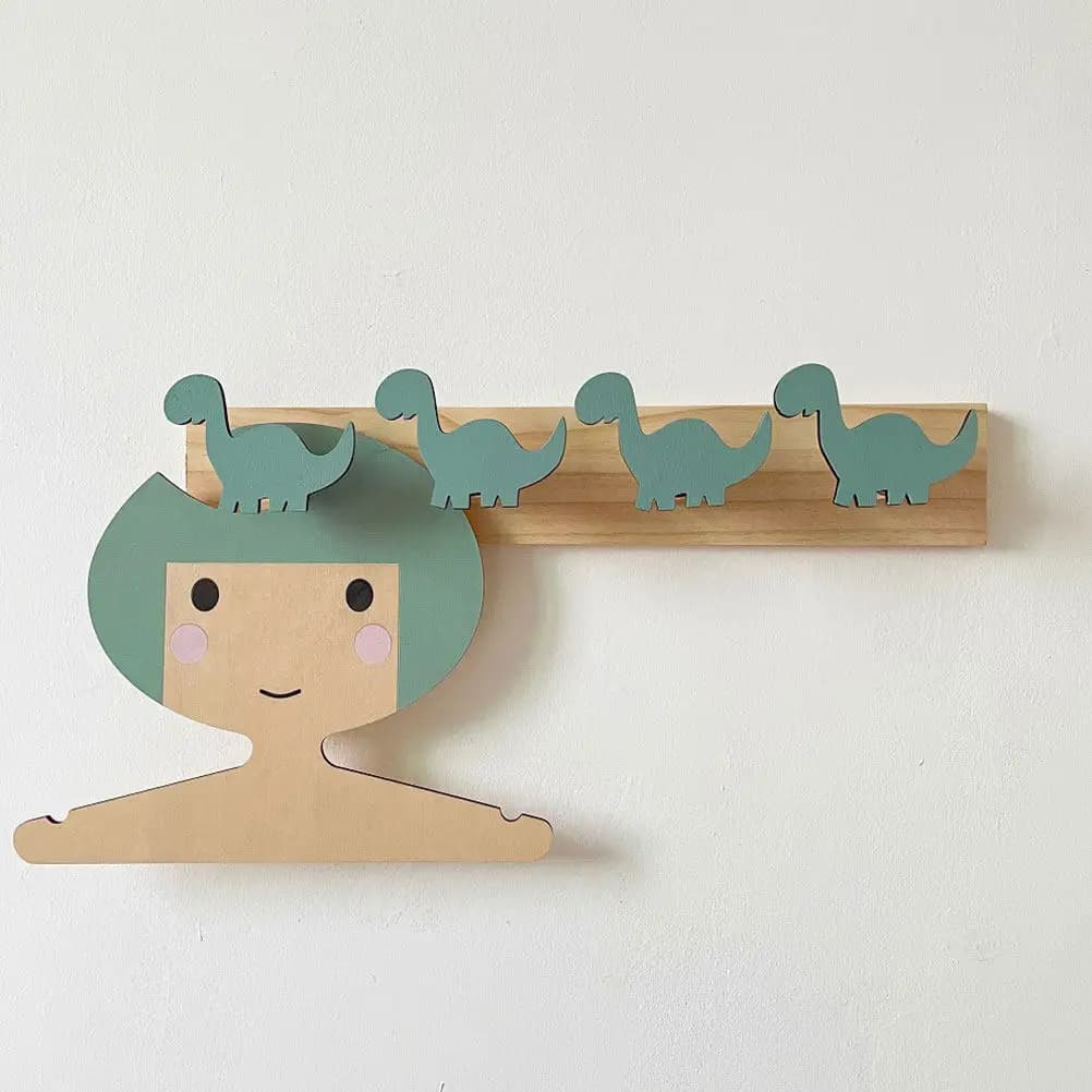 Nordic Style Dinosaur Wall Mounted Hook for Coats Towels Robes Hats Scarves Umbrellas Bathrobes Loofahs Mops Bathroom Bedroom