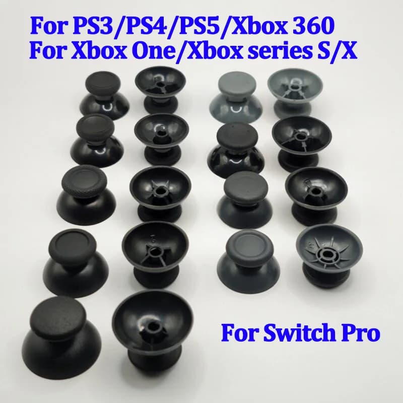 10PCS for PS5 PS4 PS3 PS2 NS Pro Controller Analog Joystick ThumbStick Grip Cap Cover for Xbox One 360 Mushroom Cap Replacement