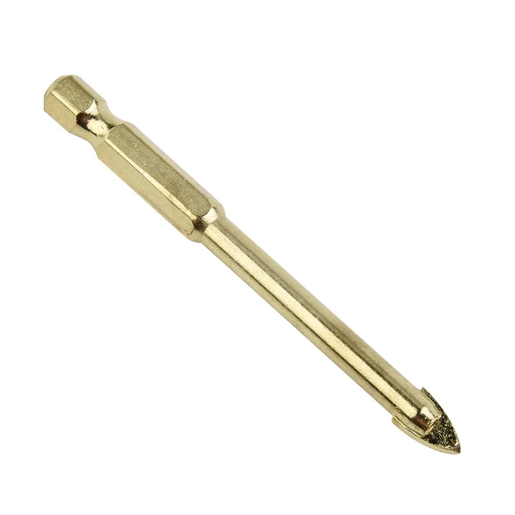 Set di 10 punte da trapano in carburo da 6 mm per piastrelle e vetro - Design anti-vibrazione per una facile perforazione su ceramica, marmo, specchio e piastrelle da bagno