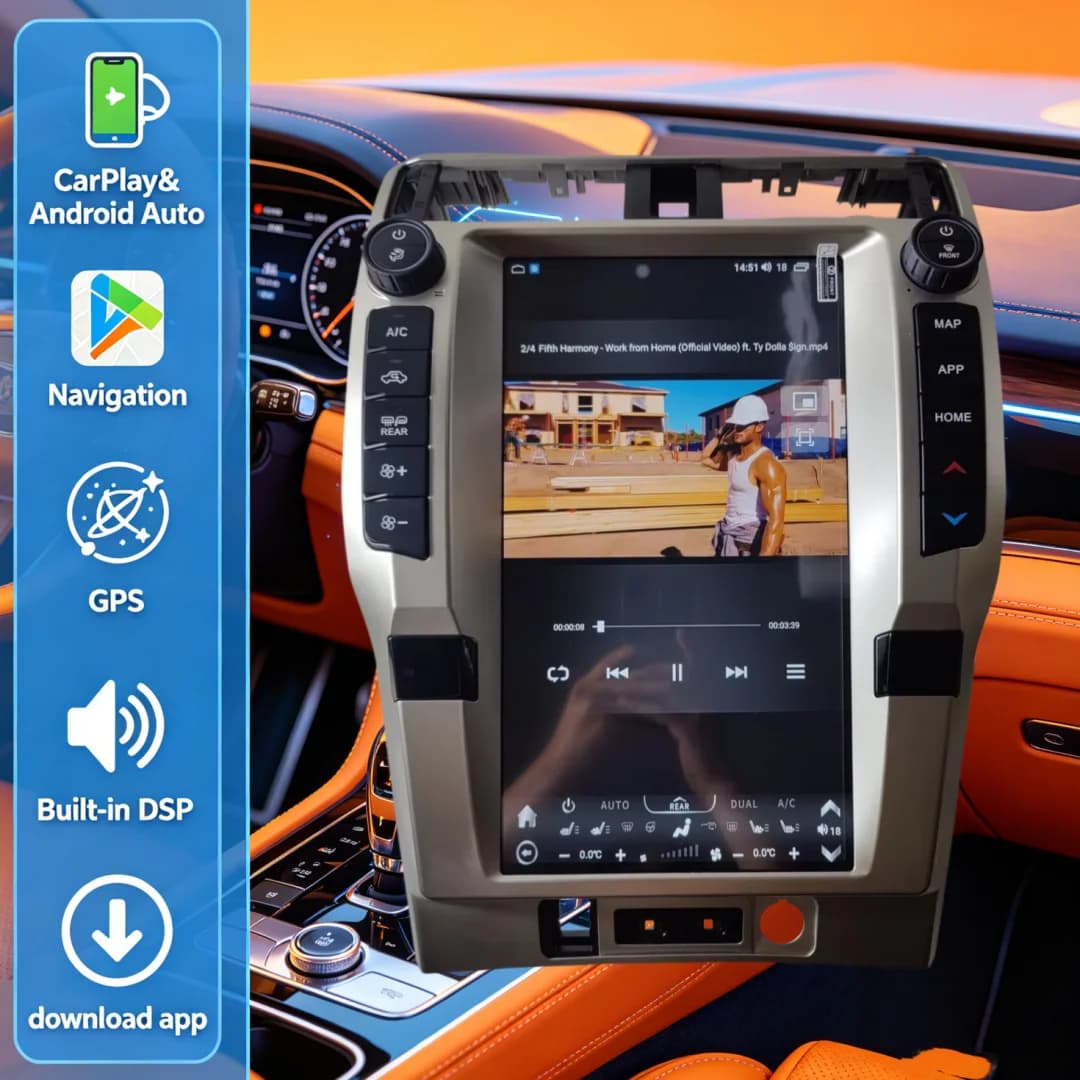16"Touch Screen Car Radio For Toyota 4Runner 2010 2011 2012-2022 Android Auto Wireless CarPlay Multimedia Player Stereo GPS Navi