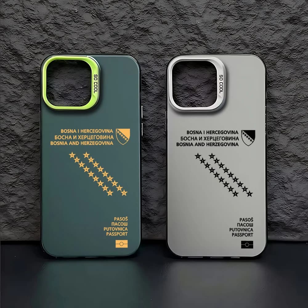 Custodia per passaporto Bosnia ed Erzegovina per Samsung Galaxy A16 A06 A35 A55 A25 A15 A56 A54 A36 A34 A24 A26 4G 5G Cover opaca