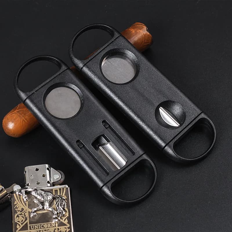 Cigar Cutter Puncher Cigar Scissors Knife Portable V shape Cigar Knife Cutter Puncher Cigar Head Guillotine Cigar Smoking Tool