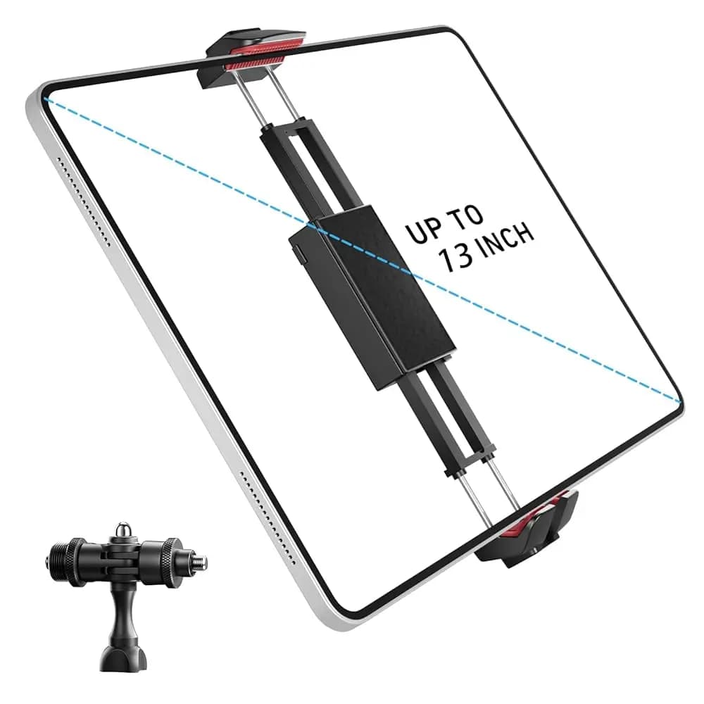 Supporto per treppiede per telefono e iPad, supporto per iPhone per treppiede con adattatore a vite da 1/4”, supporto per treppiede per iPhone per iPad Pro 13, iPad Air, i