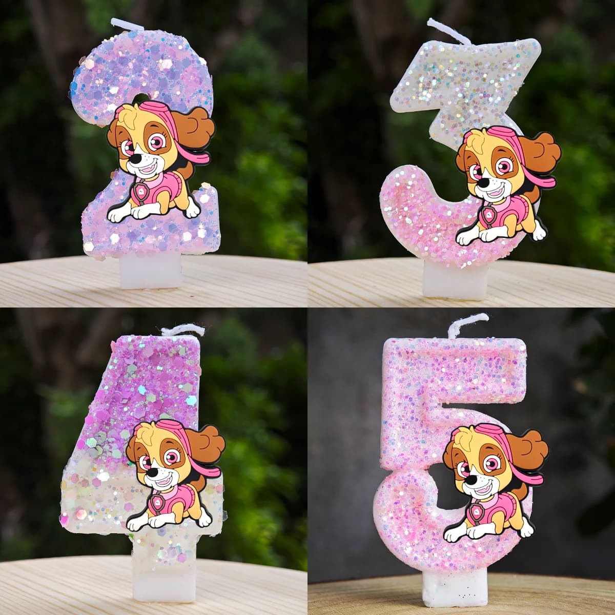 PAW Patrol Skye Candle Number 0-9 Birthday Cake Decoration Candle PAW Patrol Birthday Party Cake Topper Baby Shower Decor Gift
