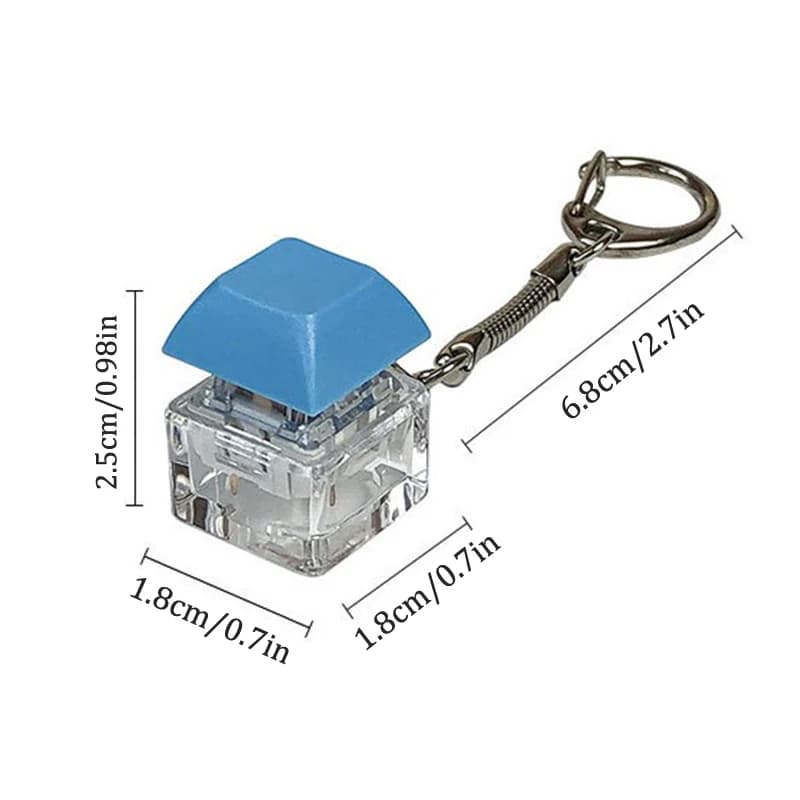 Merit +1 Muyu Mechanical Keyboard Button Keychain Decompression Fingertip Key Cap Pendant Antistress Toy for Stress Relief