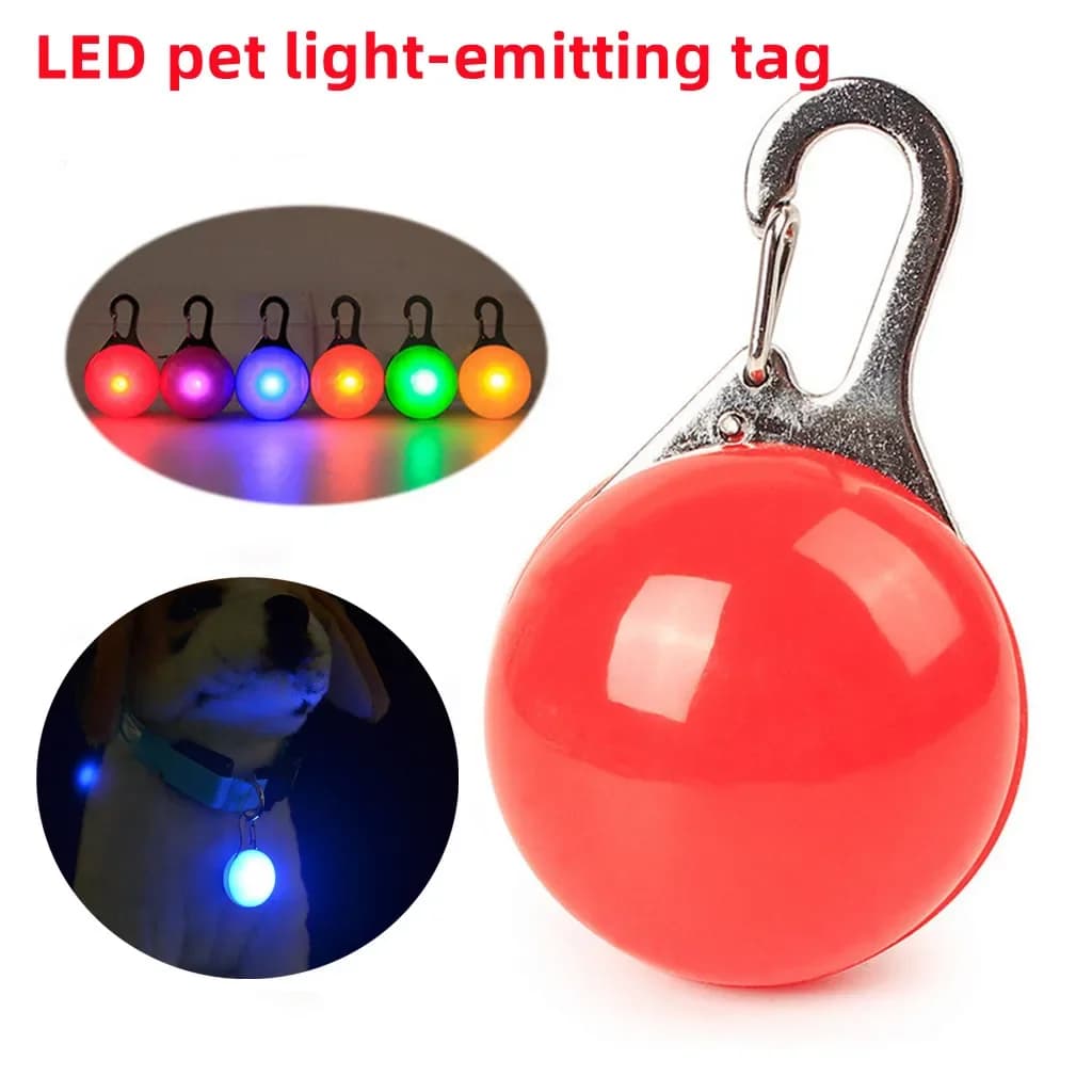 Ciondolo per Collare per Cani, Luminoso a LED per Sicurezza Notturna, Accessorio Anti-smarrimento per Cani