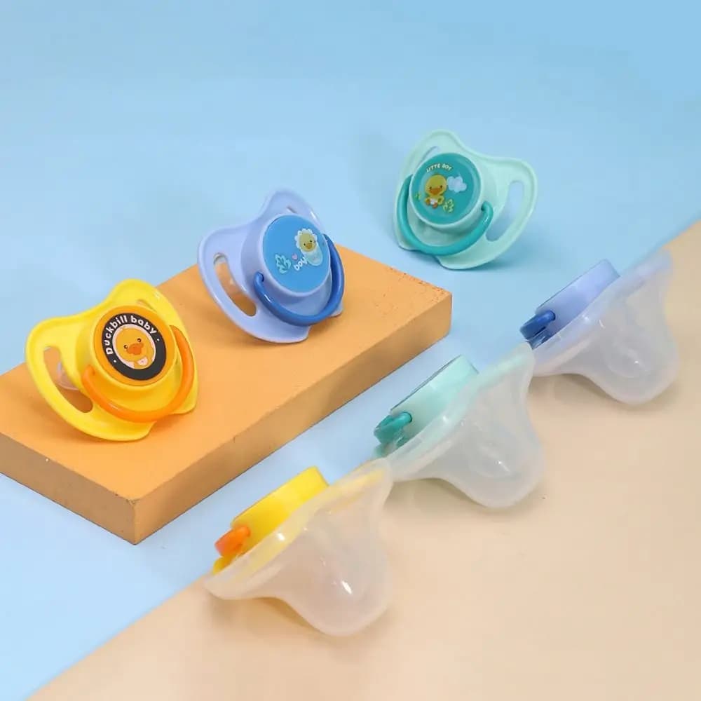 Dog Molar Toy Cartoon Pet Silicone Pacifier Soft with Cover Dog Sleeping Pacifier Bite Resistant Puppy Chewing Toy for Dogs Cats
