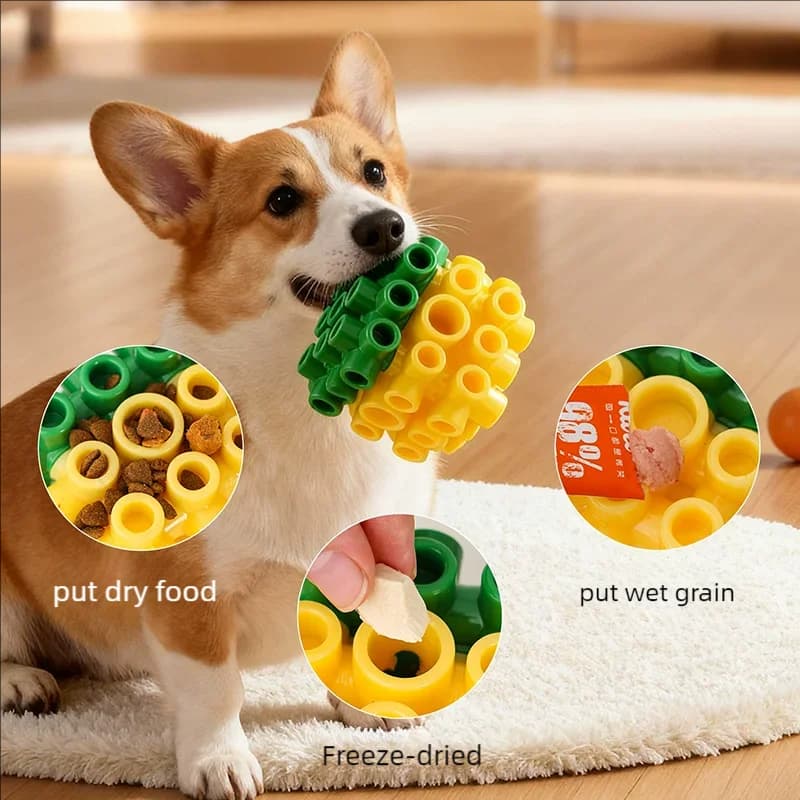 Puzzle interattivo Giocattoli per cani Giocattolo alimentatore quadrato Pulizia dentale non tossica Puzzle da masticare Giocattolo di alimentazione Forniture per animali domestici
