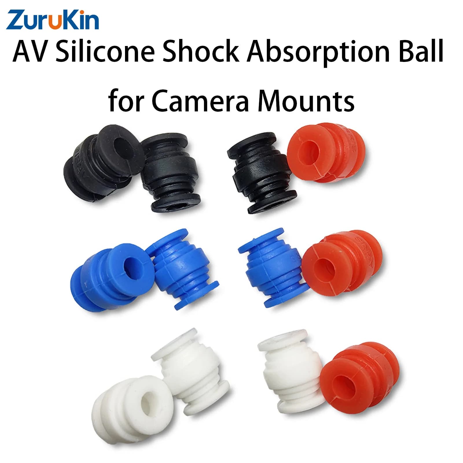 12 Pezzi di Sfere in Silicone per Assorbimento Urti AV per Gimbal di Droni, Controllore di Volo, Supporto Fotocamera, Ammortizzatore per Quadricottero FPV