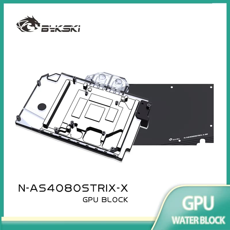 Blocco GPU Bykski per Scheda Video ASUS RTX 4080 Super TUF GAMING/ RTX4080 ROG Strix, Raffreddamento a Liquido/Radiatore N-AS4080STRIX-X