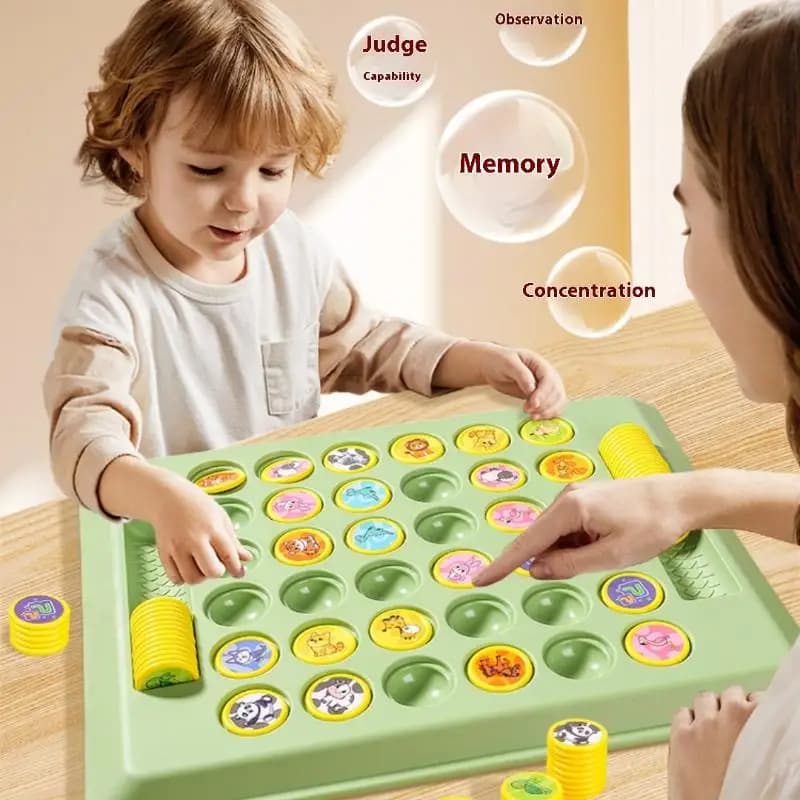 1 Set Classic Strategy Game Animal Flip Chess Board Games Thinking Cognitive Parent Child Interactive Puzzle Christmas Party Toy