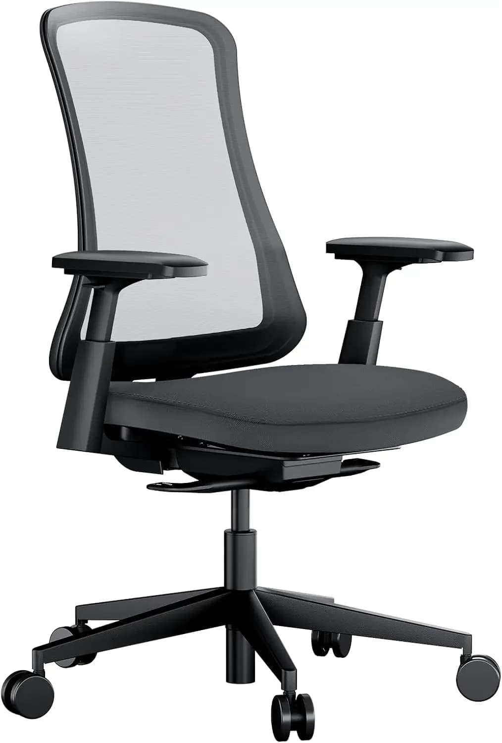 Sedia da ufficio ergonomica - Sedia da computer Flexer, sedile scorrevole con cuscino in schiuma, rete traspirante di Wintex, 125 ° Poltrona Reclinabile Girevole De