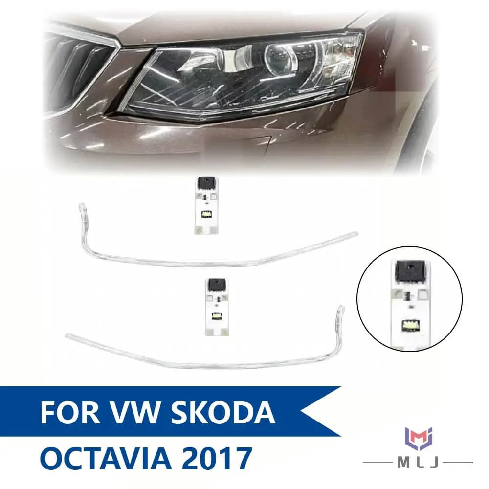 Chip Angel Eye per Volkswagen Skoda Octavia 2015-2017, scheda ballast faro, striscia guida luce DRL a tubo acrilico, accessori auto