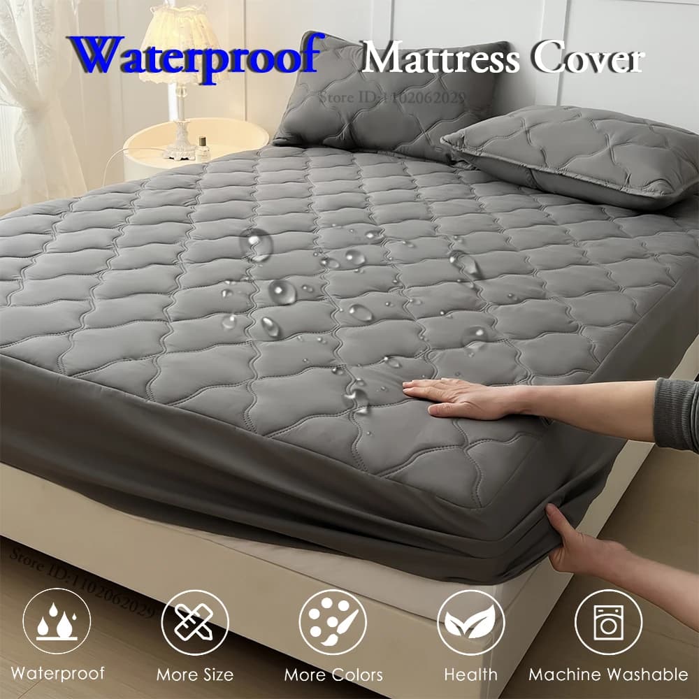Lenzuola con angoli impermeabili in microfibra con fasce elastiche Copriletto Materassi per letti singoli matrimoniali/king/queen size