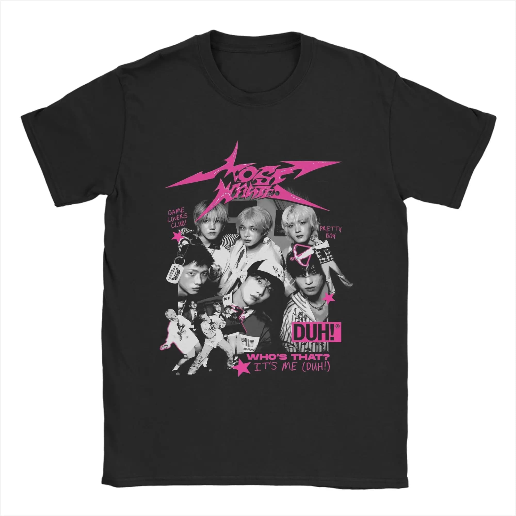 P1harmony Most Wanted World Tour Duh Maglietta da uomo Maglietta divertente Manica corta O Collo T-shirt Puro cotone 4XL 5XL 6XL Abbigliamento