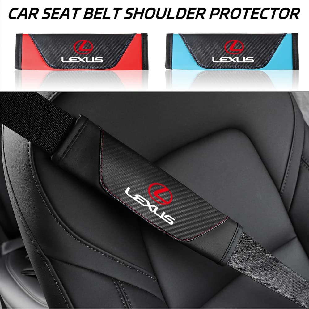 Carbon Fiber Car Seat Cover, Safety Belt Decoration, for Lexus NX IS 250 RX GS UX RX300 RX350 CT200H ES LX GX