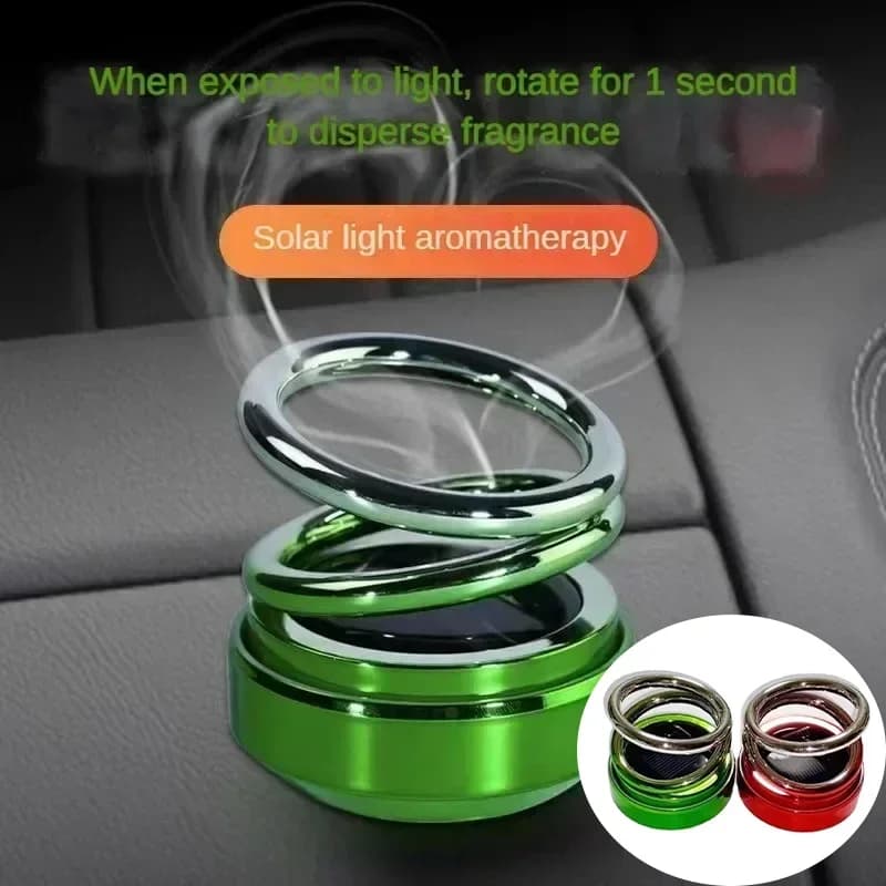Car Deodorant Double Ring Aromatherapy Diffuser Rotating Solar Deodorant Fragrance for aromatherapy