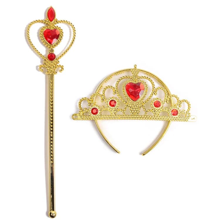 Principessa Ragazze Corona Copricapo Bambini Bacchetta da fata Giocattolo Bambini Bacchetta magica dorata Set Fascia Commercio estero Bacchetta da fata Miglior regalo