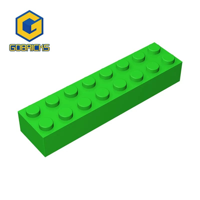 Gobricks 10PCS parti di mattoni MOC 2x8 compatibili con 93888 3007 pezzi di giocattoli per bambini assemblano blocchi di costruzione Technica