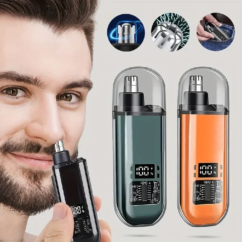 USB Charging Nose and Ear Hair Trimmer For Men Mini Compact Portable Electric Nose Hair Clipper Quick Charging Washable Cutter H