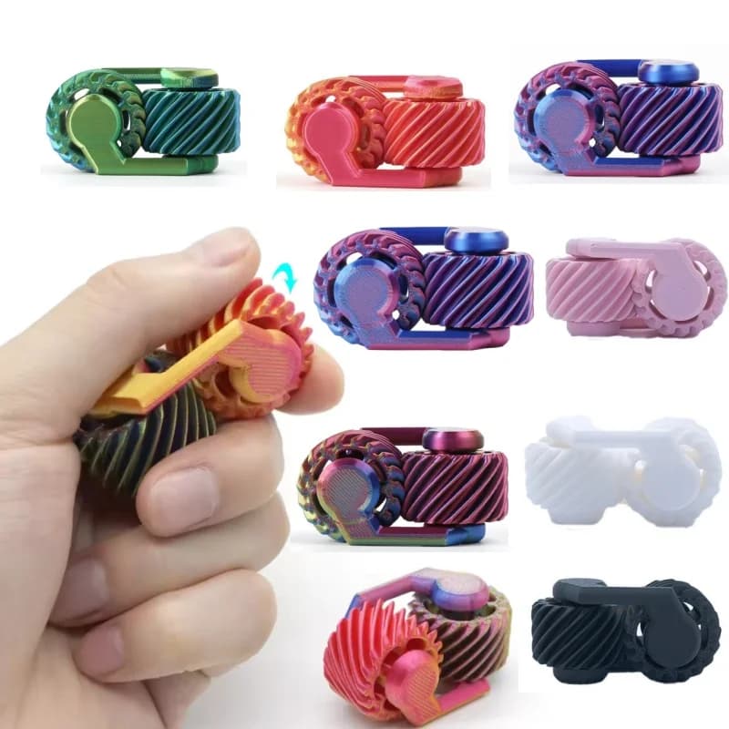 Fidget Spinner Stampato in 3D, Mini Giroscopio Antistress, Giocattolo per Decompressione, Regalo per Adulti, Adolescenti e Bambini, Gadget per Feste