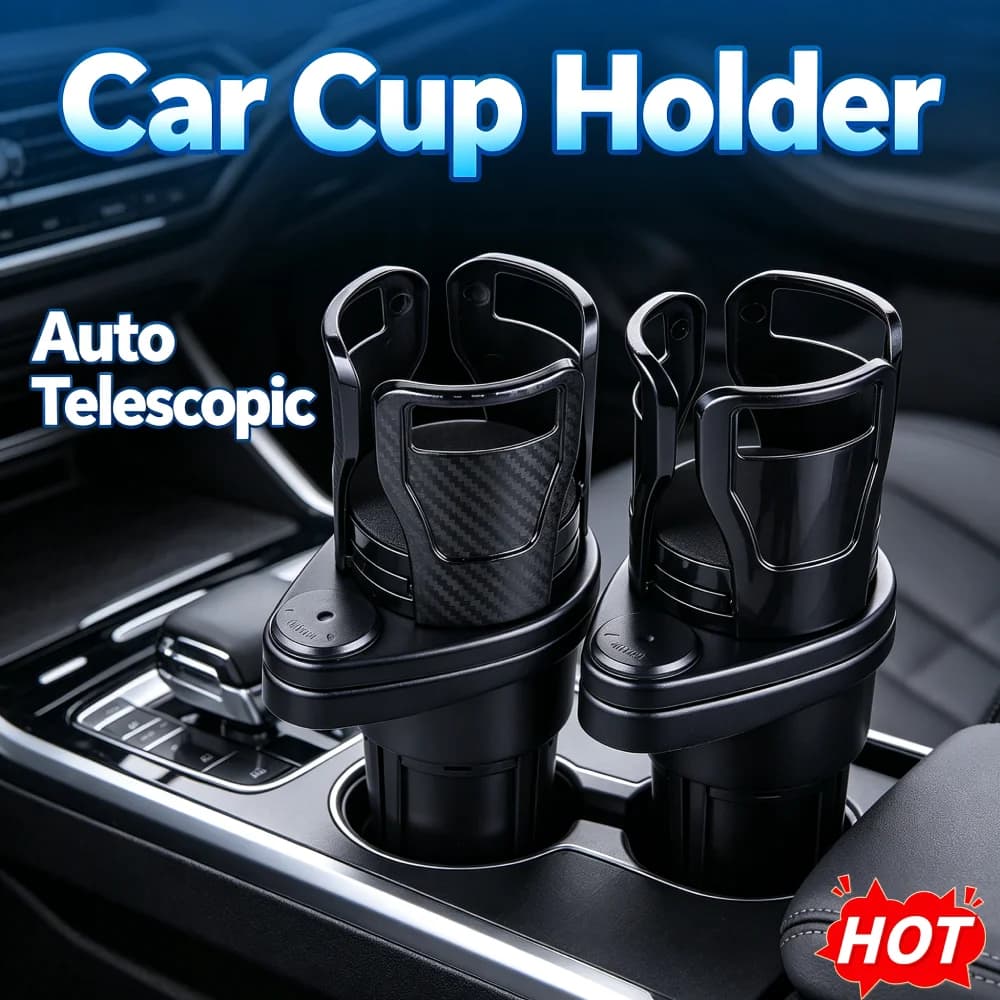 Portabicchieri universale per auto con diametro regolabile, adatto per smartphone, auricolari wireless, caricabatterie portatile e altro ancora