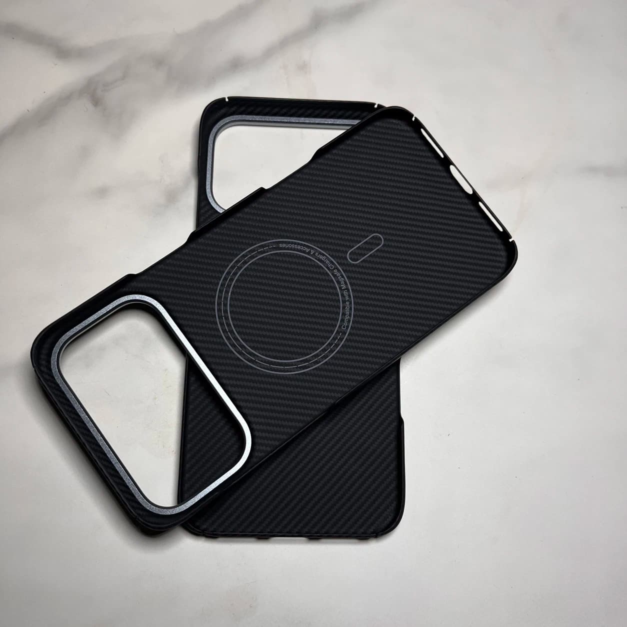 Carbon Fiber Case for Iphone 18 Pro Max Ultra Thin Aramid Cover Compatible Magsafe Magnetic for Iphone 18 Pro Carbon Phone Case