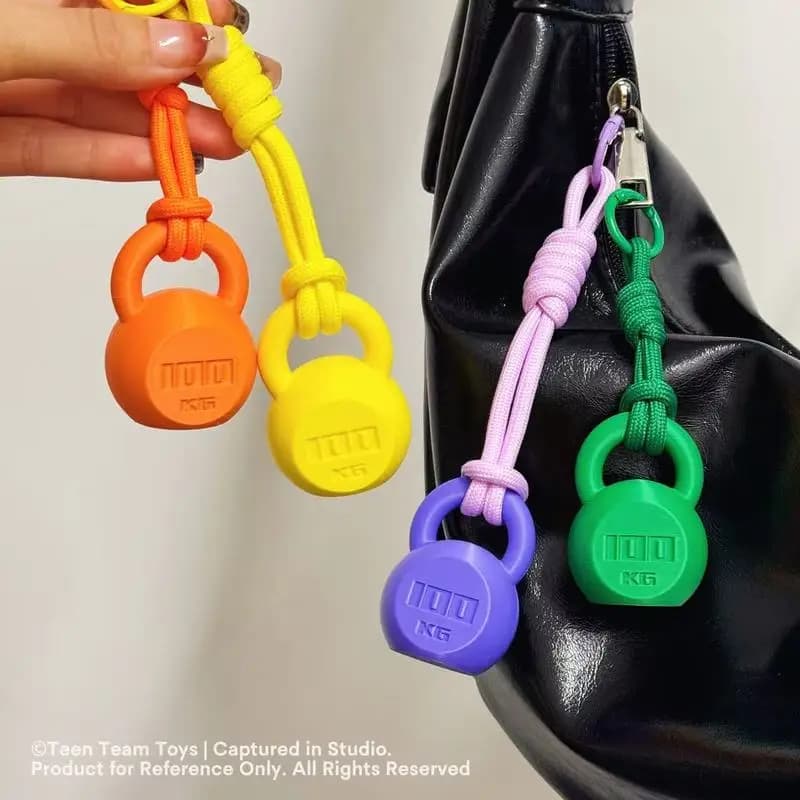 2026 New In Stock Teen Team Kettlebell Keychain 3d Printed Sports Bag Charm Decorative Pendant Fitness Enthusiast Gift