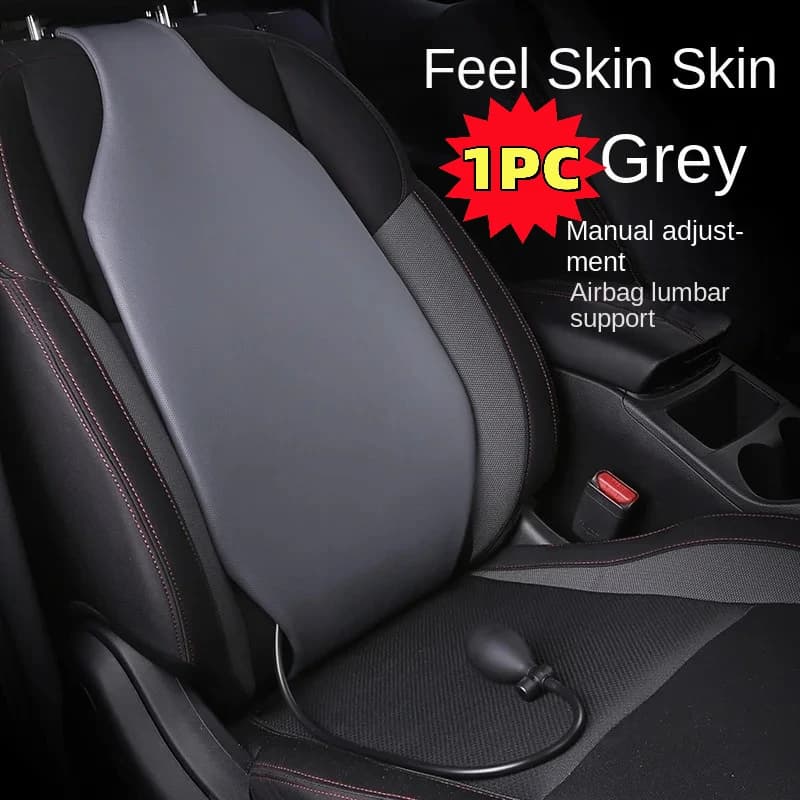 Supporto lombare gonfiabile per auto, cuscino di supporto lombare per auto, cuscino per guida seduta a lungo, supporto lombare universale, modello traspirante