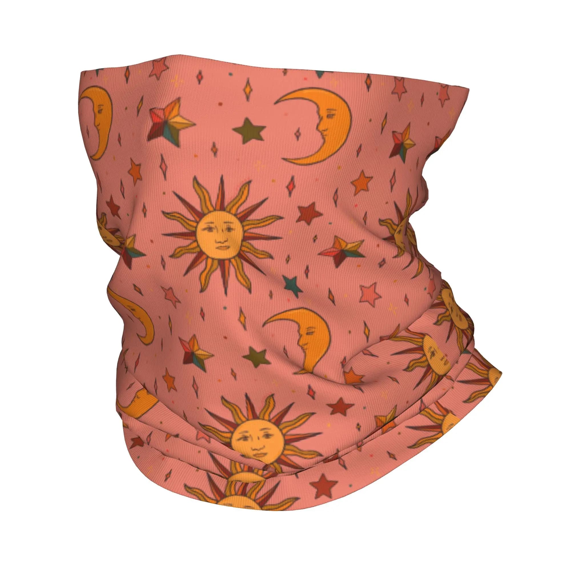 Bandana Celestial Moon and Sun Stars, copricollo stampato, sciarpa avvolgente, maschera multifunzione per ciclismo, unisex, per adulti