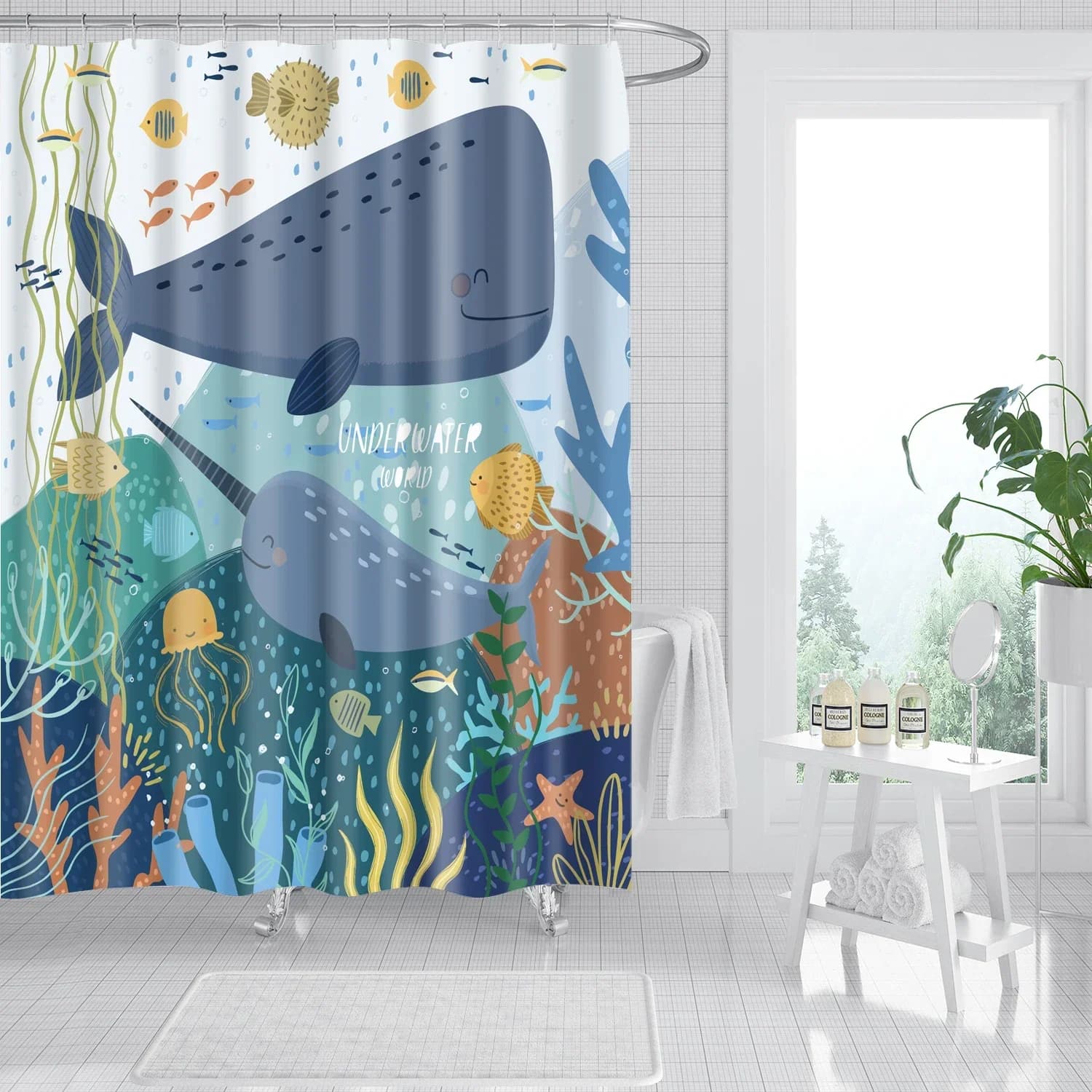 Tende da bagno elefante cane orso leopardo tende da doccia in tessuto impermeabile animali africani tende da bagno stampate decorazioni per la casa