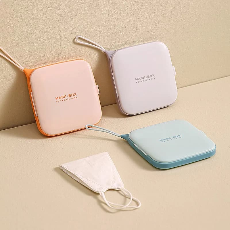 1PC Reusable Mask Storage Bag Anti Dust Face Masks Keeper Holder Pocket Student Dustproof Mask Box Organizer