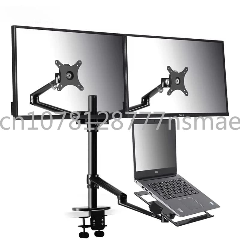 Aluminum Alloy Adjustable Height Other Computer Accessories Media Laptop Support LCD Double Monitor Support